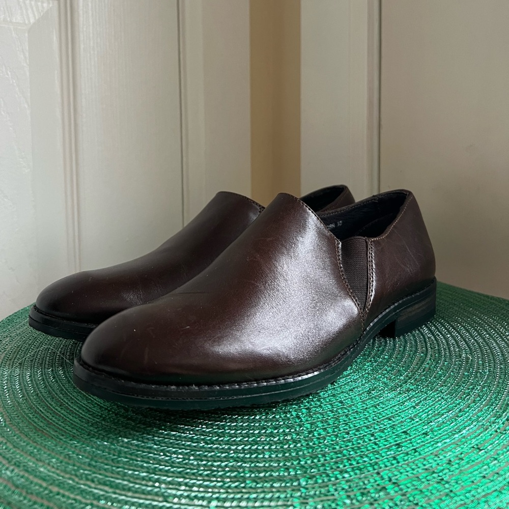 Women’s Brown Leather Lace Free Loafers
